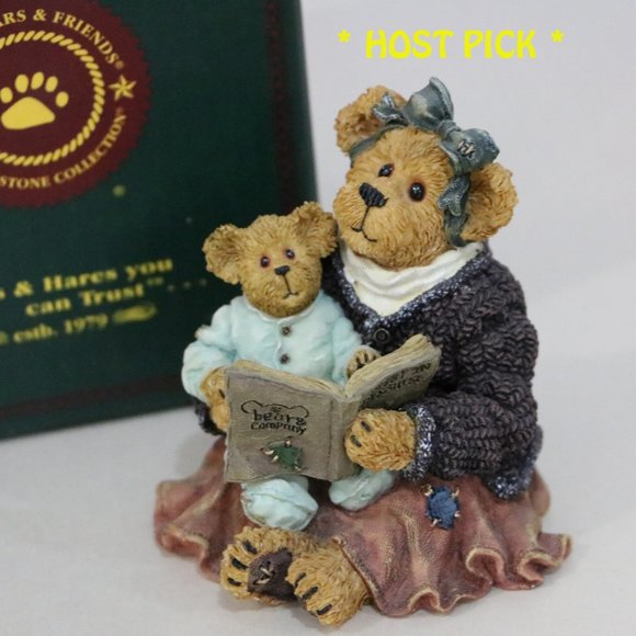 Boyds Bear Resin Momma Mcbearsley with Jordan book